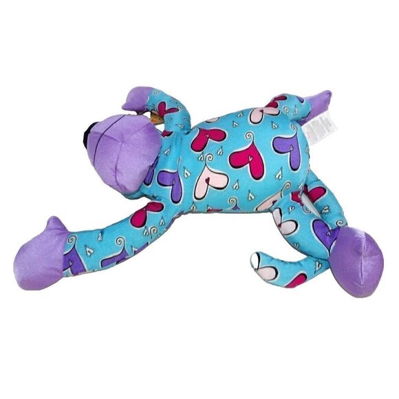 Blue & purple plush pellet stuffed monkey Super Smooshie NOVELTY INC, NEW - Picture 3 of 3